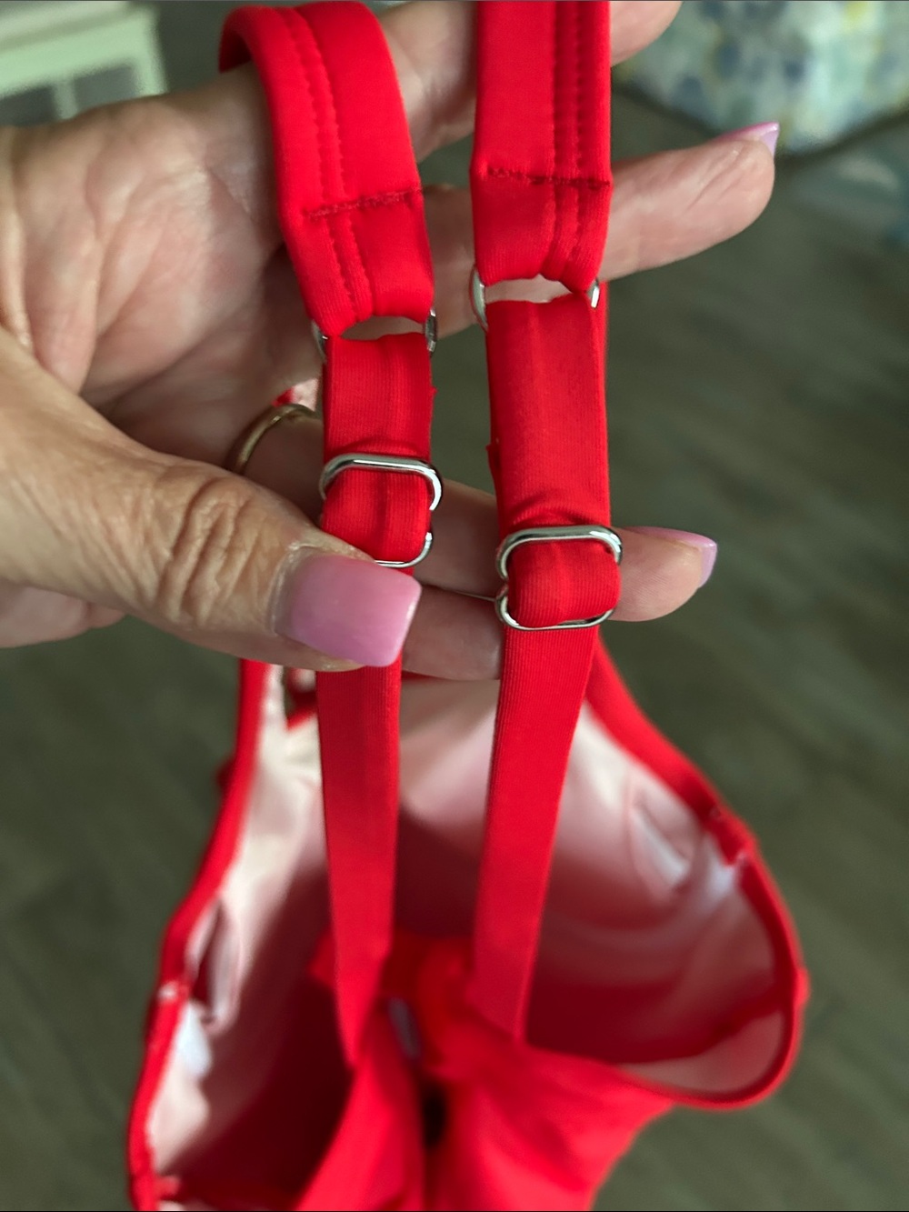 NWT..Cupshe Bright Red Underwire One-Piece Swimsuit - Picture 5 of 5